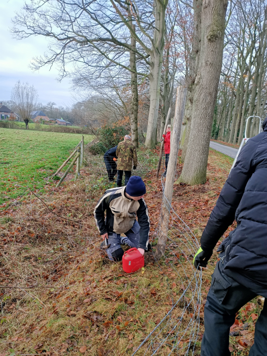 Plaatsen van een afrastering
