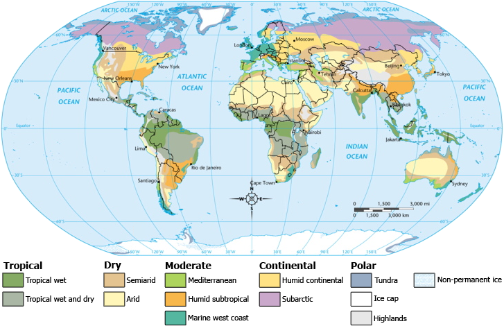 World climate map 