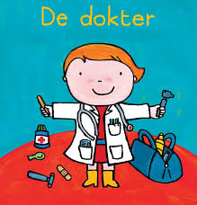 vertel elkaar iets over de dokter en schrijf daarna op werkblad 1. elk drie woorden die te maken hebben met de dokter.    maak ook een kleine tekening bij de woorden.