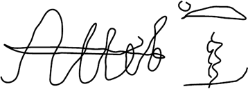 Handtekening werkplekbegeleider Koen