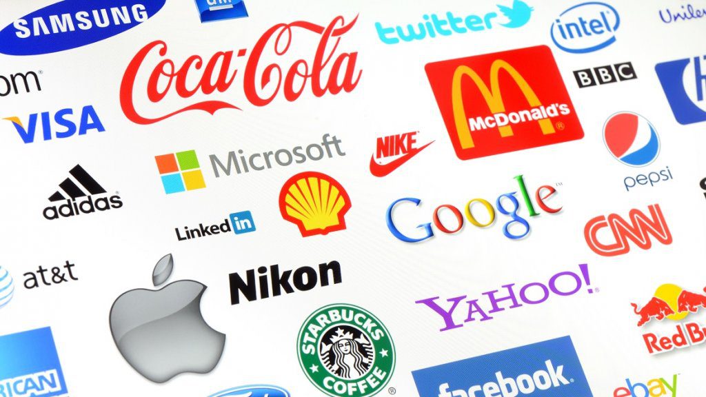 diverse bekende logo's. 
