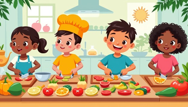 kids cooking