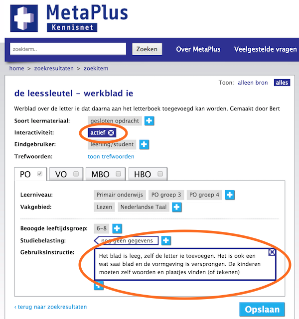 Metadata in MetaPlus