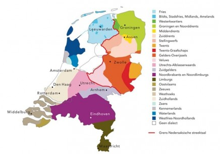 dialectkaart van Nederland