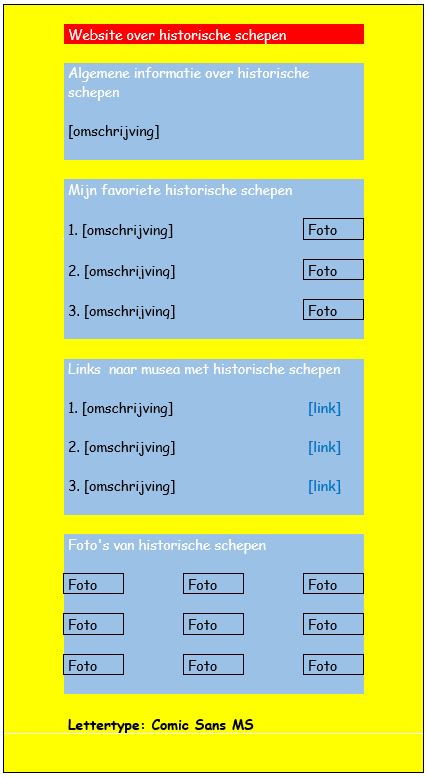 Ontwerp van een website