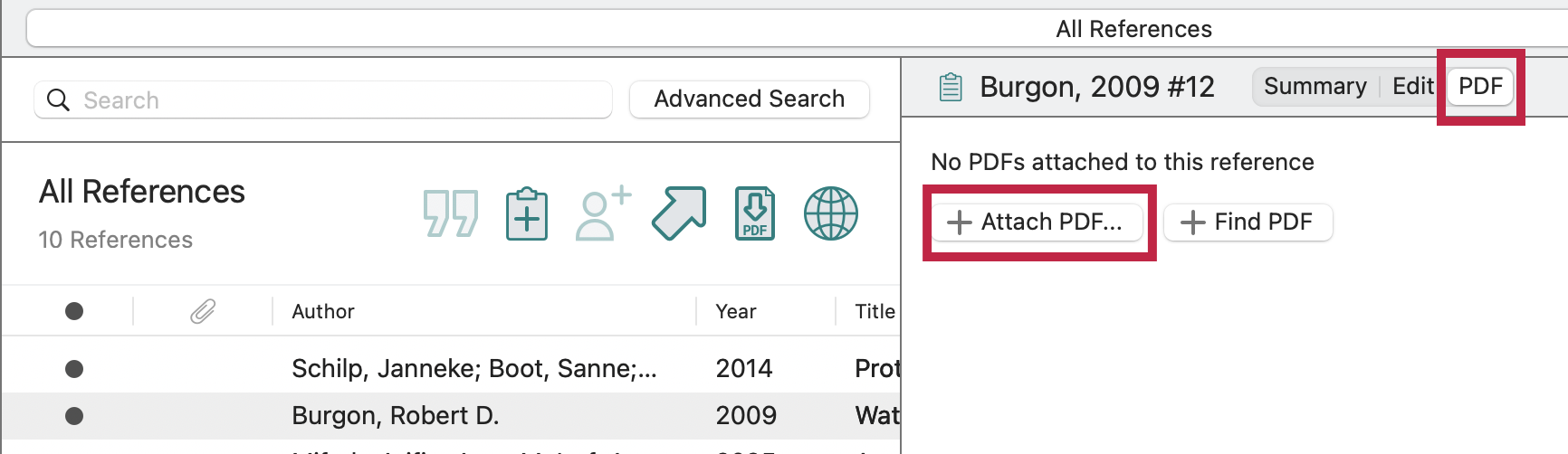 Screenshot attach PDF