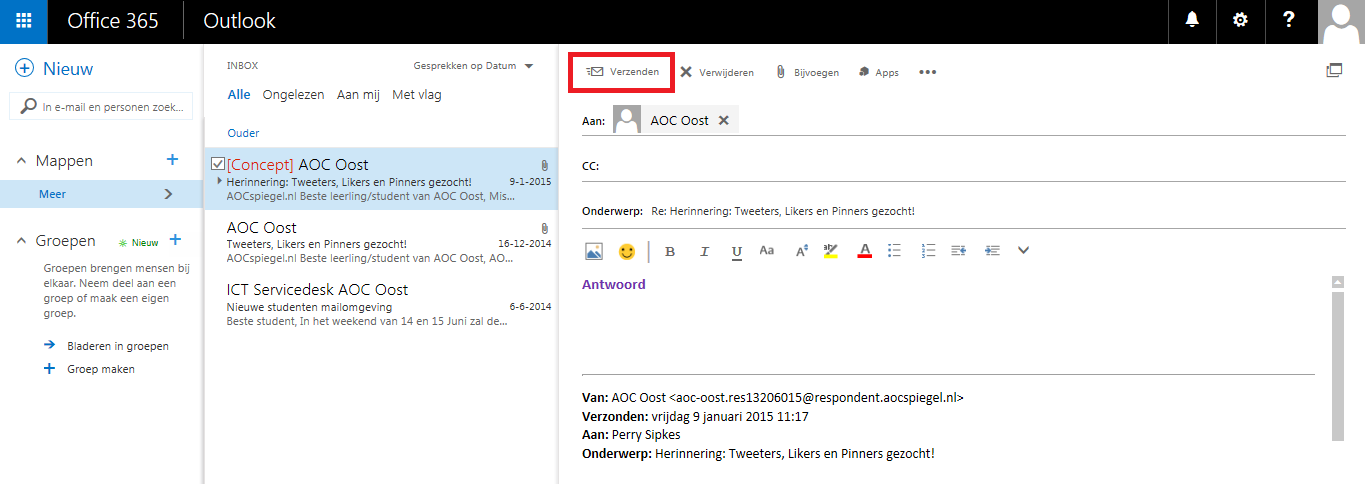 OUTLOOK - Lesmateriaal - Wikiwijs