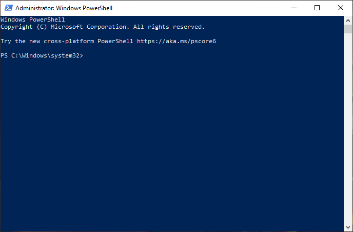 De klassieke PowerShell omgeving zonder al te veel hulpmiddelen