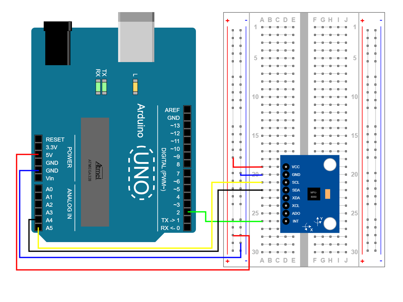 Arduino met GY-521