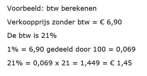 voorbeeld btw berekenen