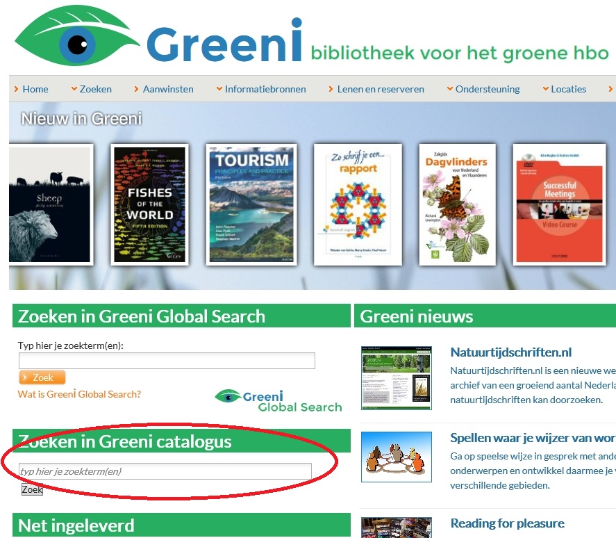 Zoeken in de Greeni catalogus