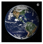 Aarde en maan (bron: wikipedia)