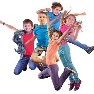 springende kinderen