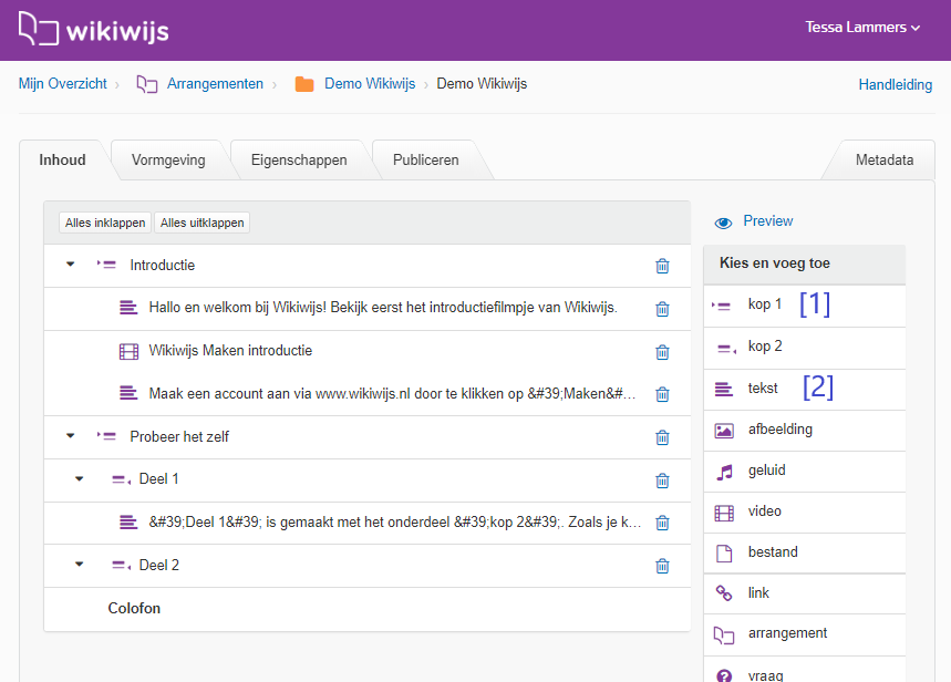 Demo Wikiwijs - Wikiwijs Maken