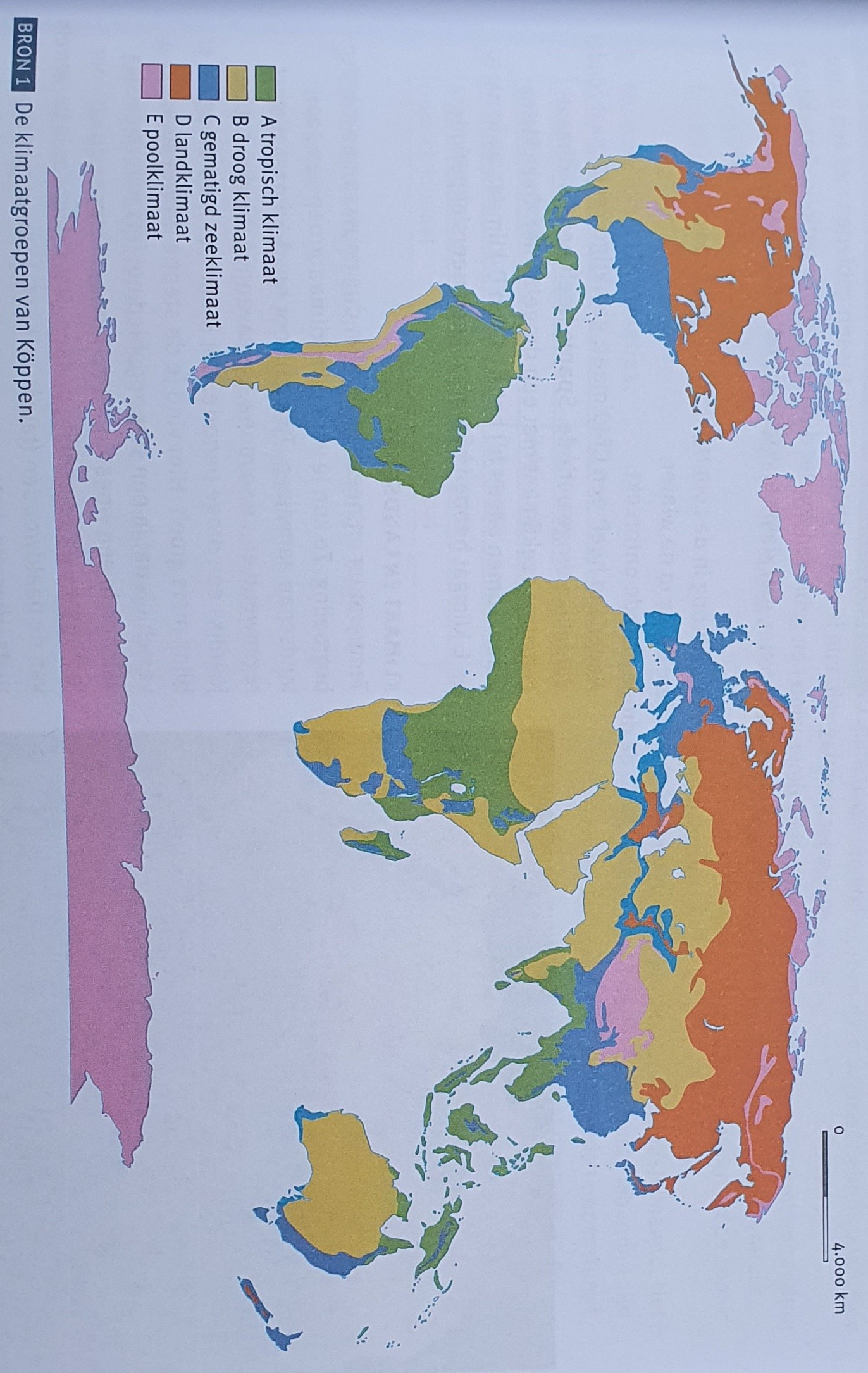 Kaart Klimaatzones Wereld - Kaart