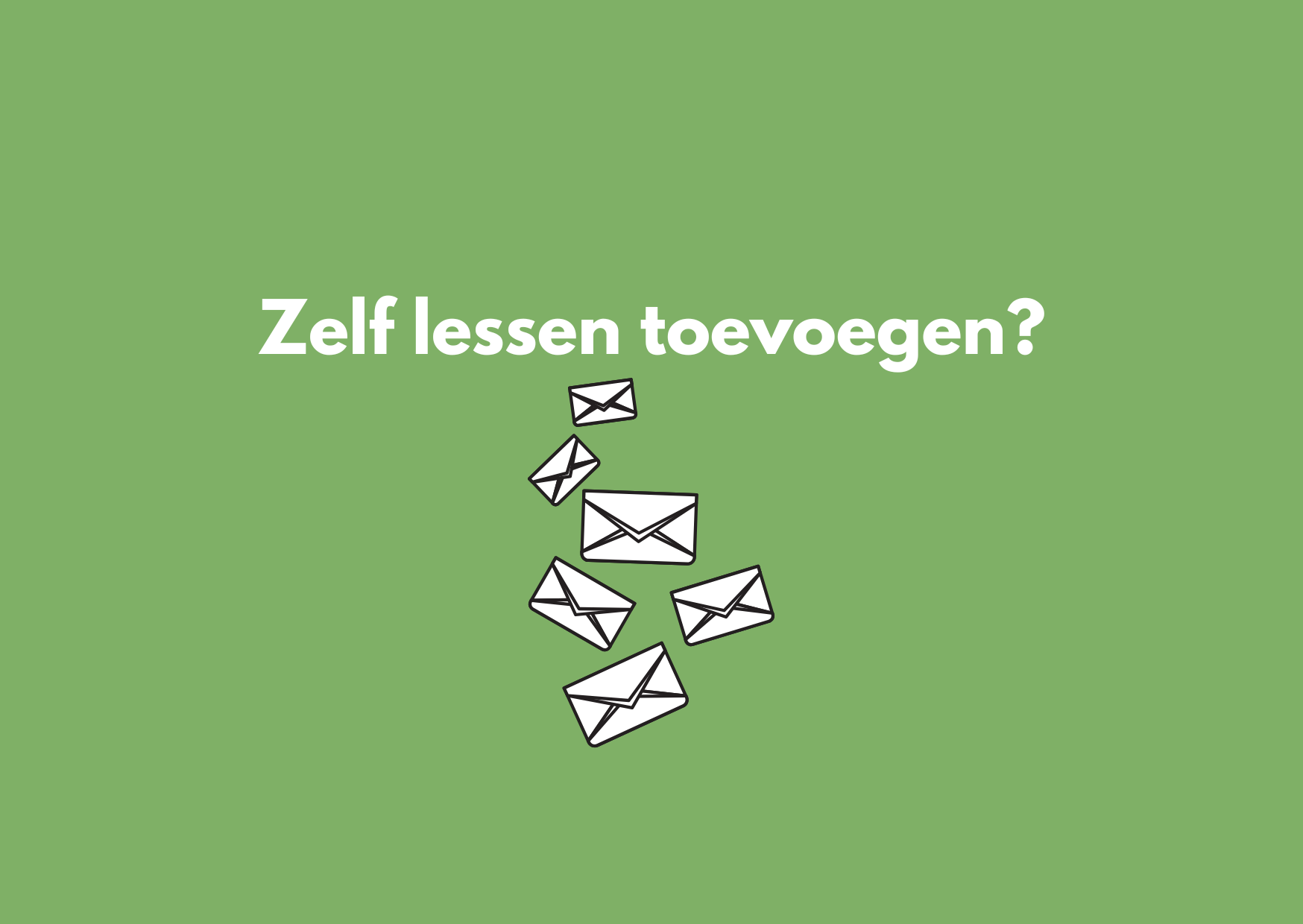 Zelf lessen toevoegen