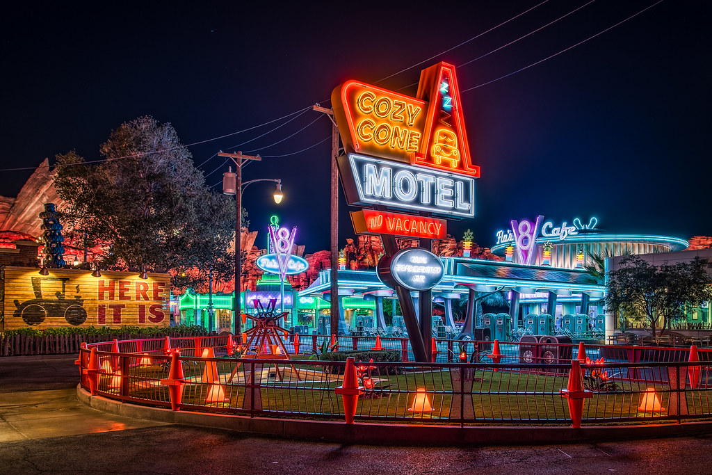 "Cars Land Neon" by Justin in SD is licensed under CC BY-NC-SA 2.0